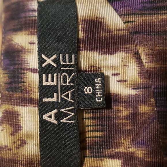 ALEX MARIE GEO PRINT SHEATH DRESS SZ 8 - Picture 4 of 16